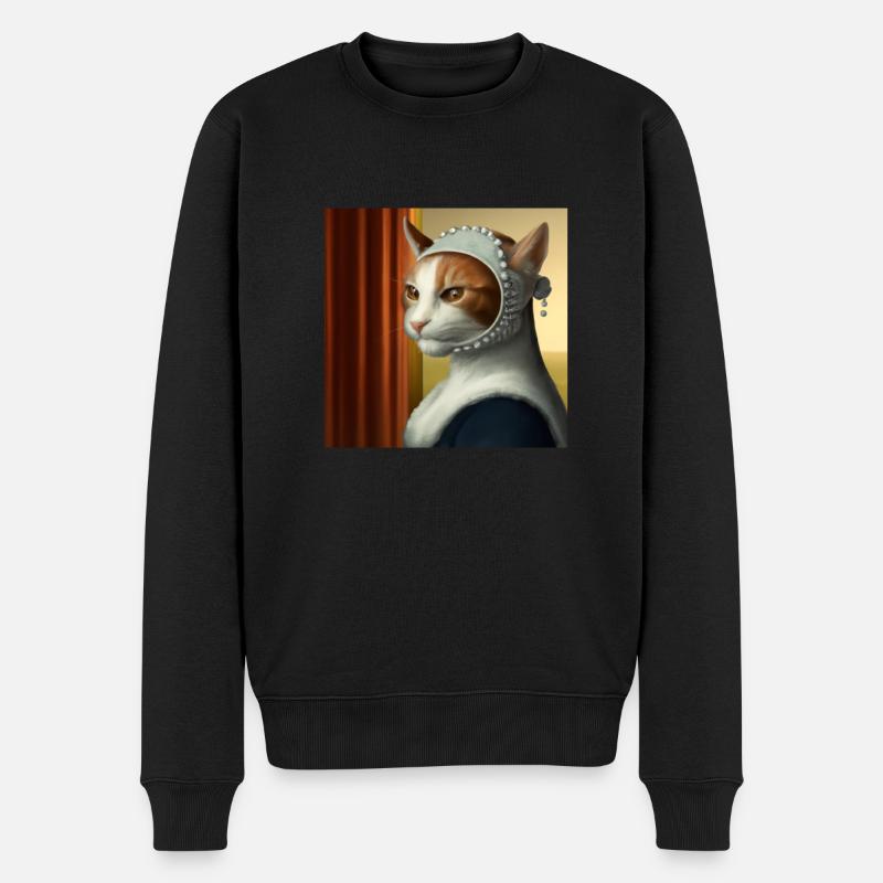 Histoire de l’art du chat - Pull Premium bio Homme - noir