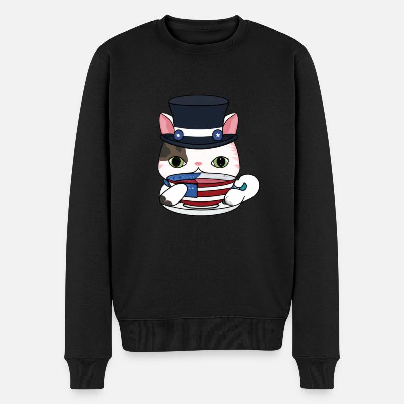 Histoire du Cat Art - Pull Premium bio Homme - noir