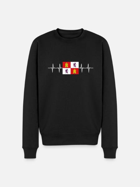Espagne Région espagnole Castille-et-León - Pull Premium bio Homme - noir