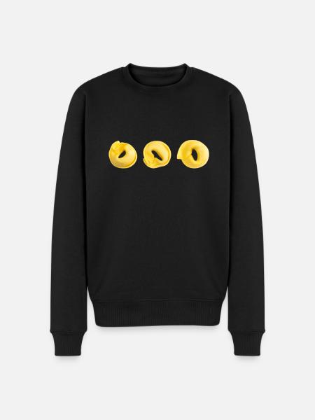 Penne Italiane Tortellini - Maglione ecologico premium da uomo - nero