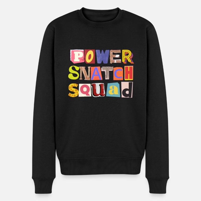 Weight Lifting Power Snatch - Männer Premium Bio Pullover - Schwarz