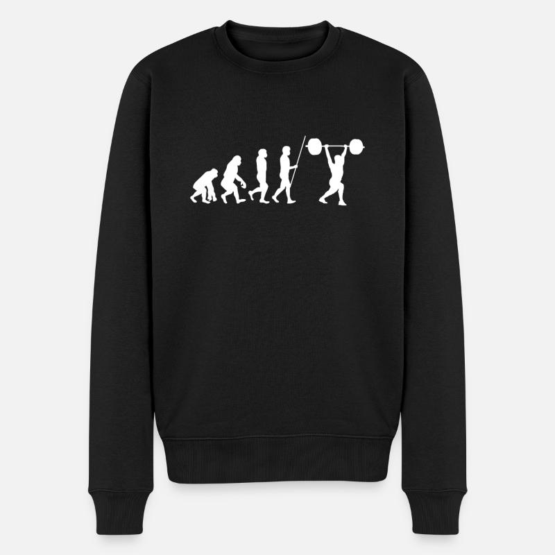 Weight Lifting Power Snatch - Männer Premium Bio Pullover - Schwarz