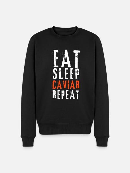 Russian Style Salmon Red Caviar - Men's Premium Organic Jumper - black