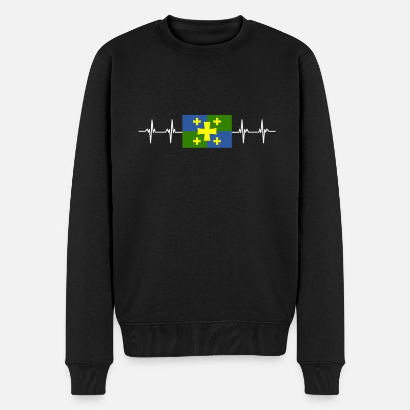 Georgian Flag - Männer Premium Bio Pullover - Schwarz