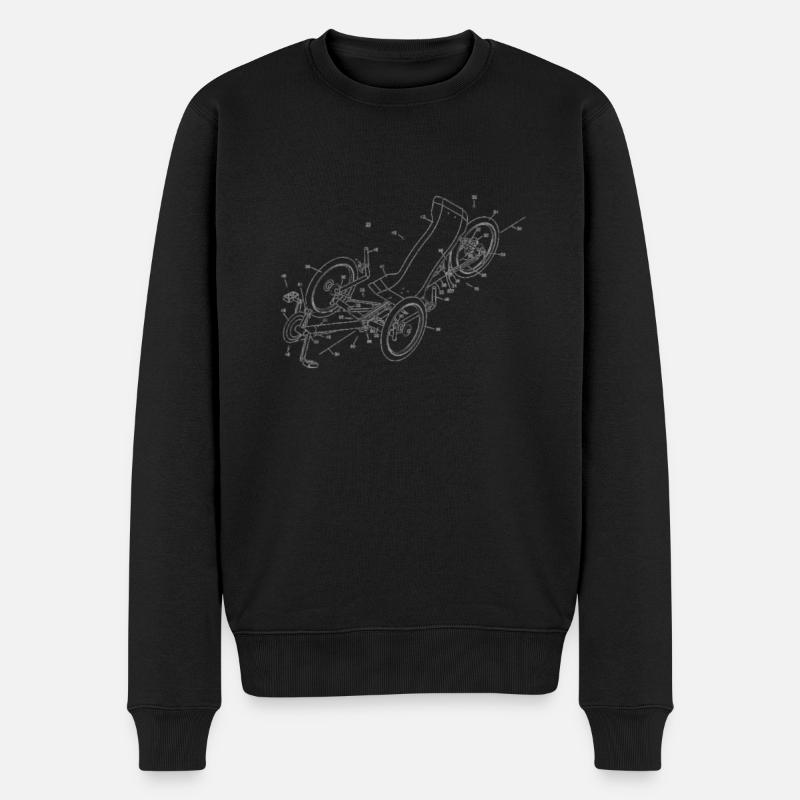 Vélo couché et vélomobile - Pull Premium bio Homme - noir