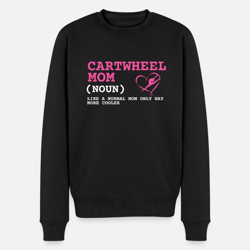 Cheerleader Tumbling Acrobat Cartwheel Mom - Männer Premium Bio Pullover - Schwarz
