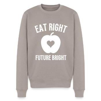 Holistic Nutritionist National Nutrition Month - Männer Premium Bio Pullover - Taupe - Vorne - Nico (187cm)