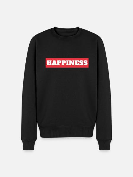 International Day Of Happiness - Men's Premium Organic Jumper - black