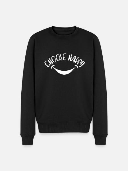 International Day Of Happiness - Men's Premium Organic Jumper - black