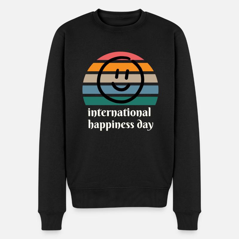 Journée internationale du bonheur - Pull Premium bio Homme - noir