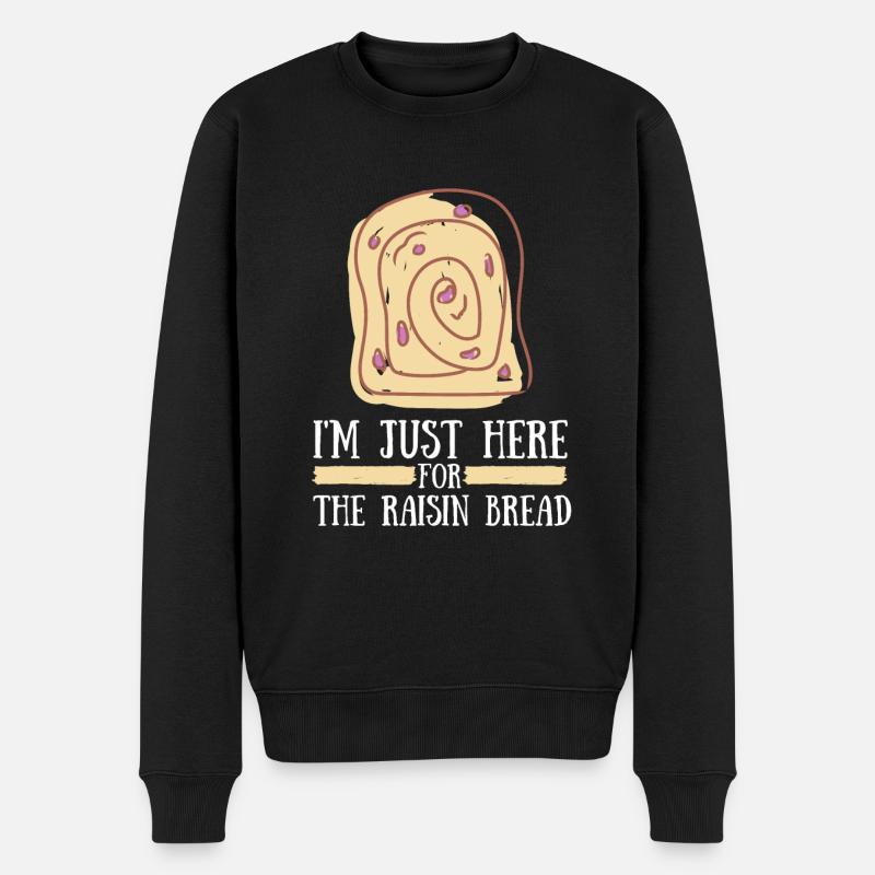 Baking Raisin Bread - Männer Premium Bio Pullover - Schwarz