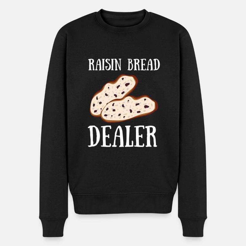 Baking Raisin Bread - Männer Premium Bio Pullover - Schwarz