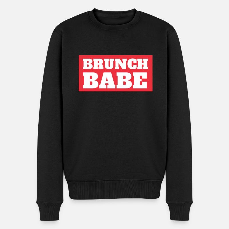 Babes Who Brunch Squat - Männer Premium Bio Pullover - Schwarz