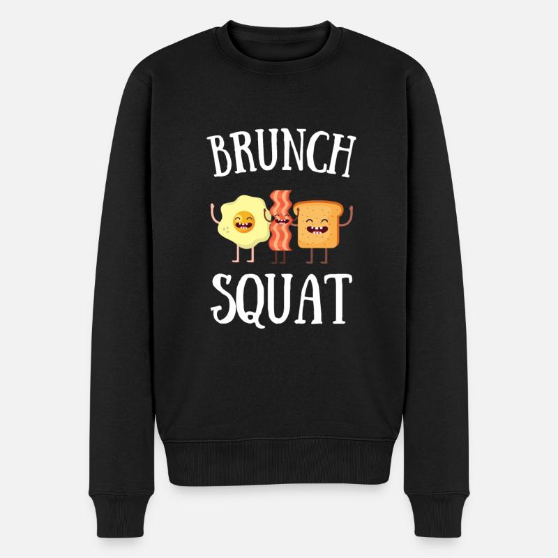 Babes Who Brunch Squat - Men's Premium Organic Jumper - black