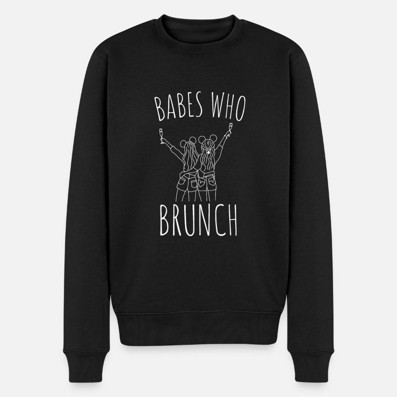 Babes Who Brunch Squat - Men's Premium Organic Jumper - black
