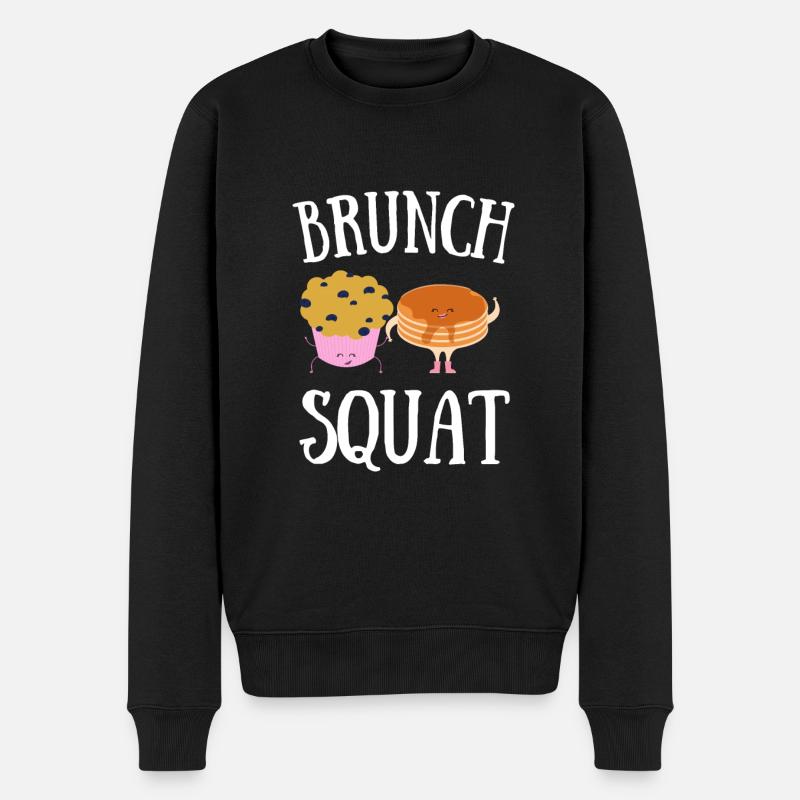 Babes Who Brunch Squat - Men's Premium Organic Jumper - black