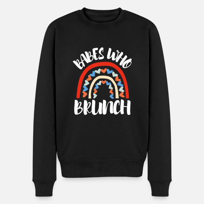 Babes Who Brunch Squat - Männer Premium Bio Pullover - Schwarz