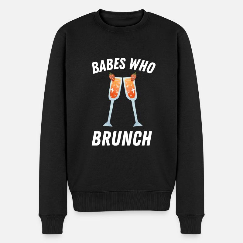 Babes Who Brunch Squat - Men's Premium Organic Jumper - black