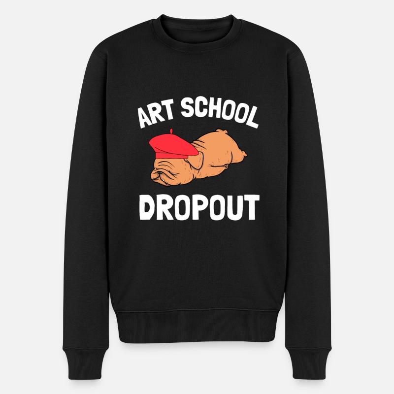 Décrochage scolaire - Pull Premium bio Homme - noir
