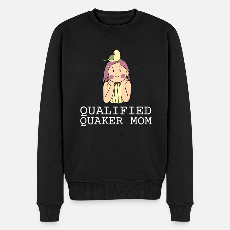 Blue Quaker Parrot Mom - Men's Premium Organic Jumper - black