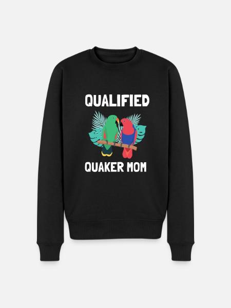 Blue Quaker Parrot Mom - Men's Premium Organic Jumper - black