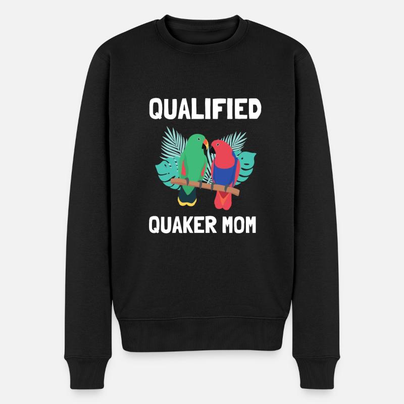 Blue Quaker Parrot Mom - Men's Premium Organic Jumper - black