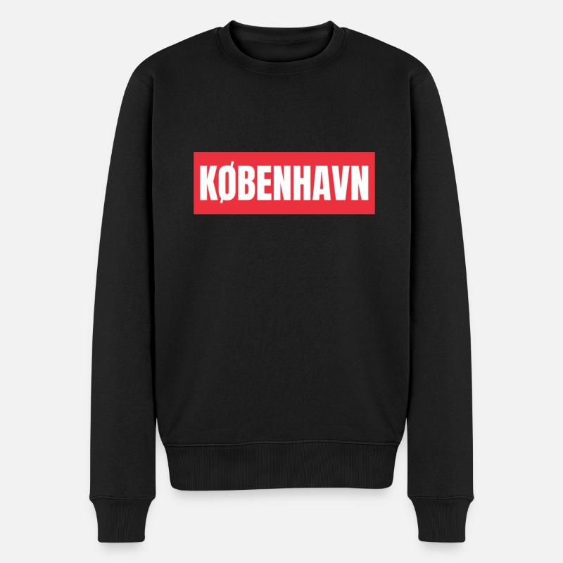Kobenhavn Denmark Danish Kobenhaven Mermaid - Männer Premium Bio Pullover - Schwarz