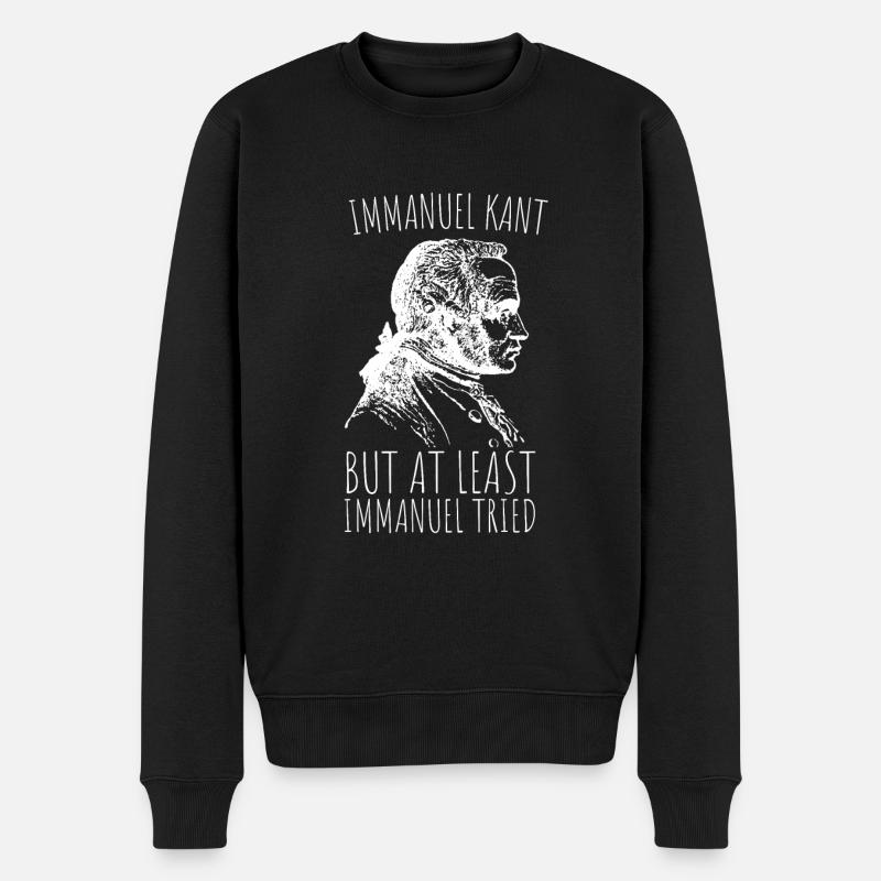 Philosophical Debate Feeling Philoslothical - Männer Premium Bio Pullover - Schwarz