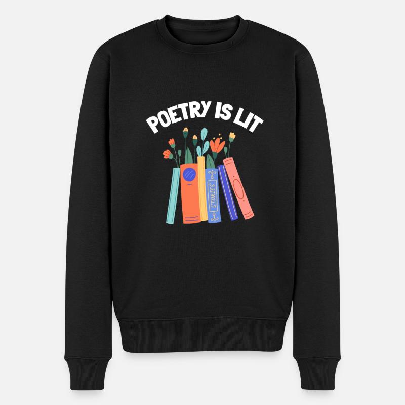 La poésie est éclairée - Pull Premium bio Homme - noir
