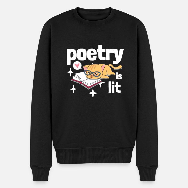 La poésie est éclairée - Pull Premium bio Homme - noir