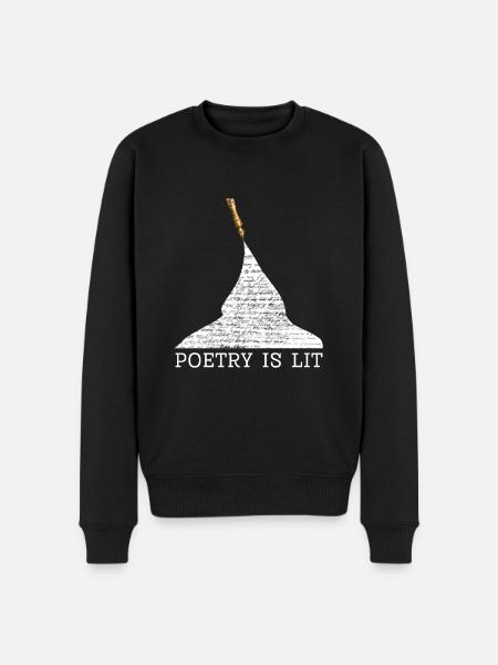 Poetry Is Lit - Men's Premium Organic Jumper - black
