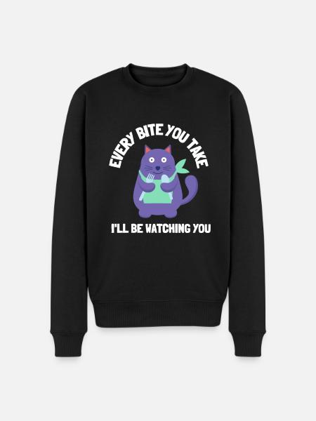 Fat Cat Obesity - Men's Premium Organic Jumper - black