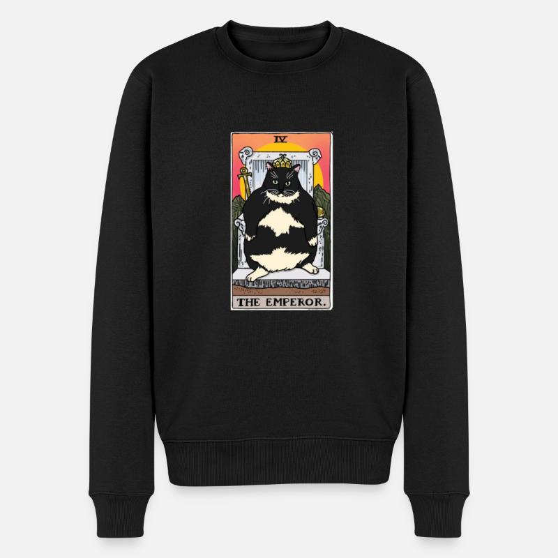 Fat Cat Obesity - Männer Premium Bio Pullover - Schwarz