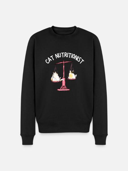 Fat Cat Obesity - Men's Premium Organic Jumper - black