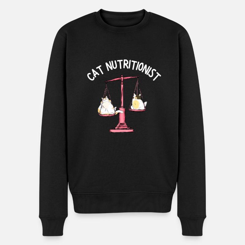 Obésité du gros chat - Pull Premium bio Homme - noir