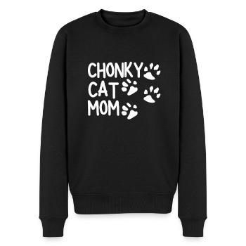 Chonk Cat Obesity - Männer Premium Bio Pullover - Schwarz - Vorne - Nico (187cm)