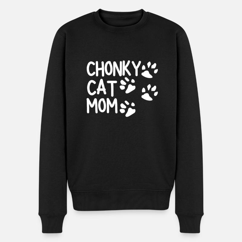 Chonk Cat Obésité - Pull Premium bio Homme - noir