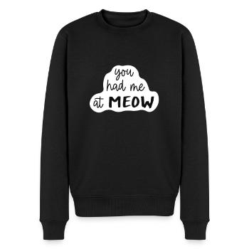 Chonk Cat Obesity - Männer Premium Bio Pullover - Schwarz - Vorne - Nico (187cm)