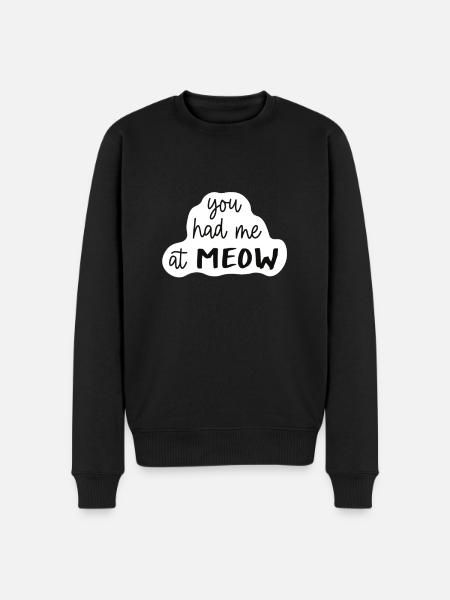 Chonk Cat Obesity - Men's Premium Organic Jumper - black