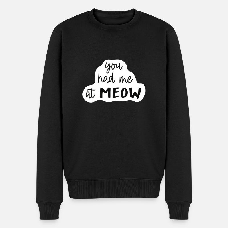 Chonk Cat Obesity - Männer Premium Bio Pullover - Schwarz