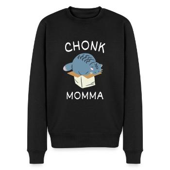 Chonk Cat Obesity - Männer Premium Bio Pullover - Schwarz - Vorne - Nico (187cm)