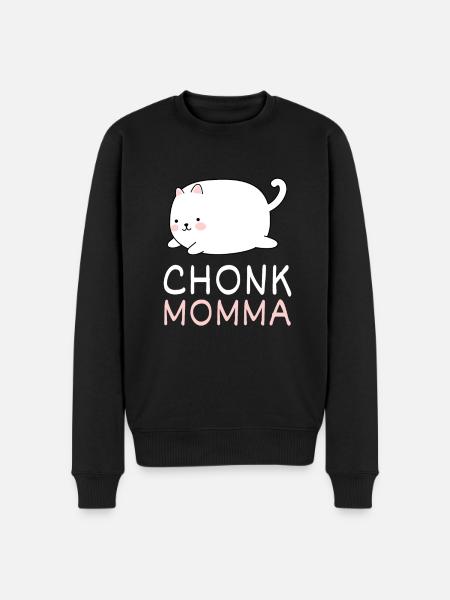 Chonk Cat Obesity - Men's Premium Organic Jumper - black