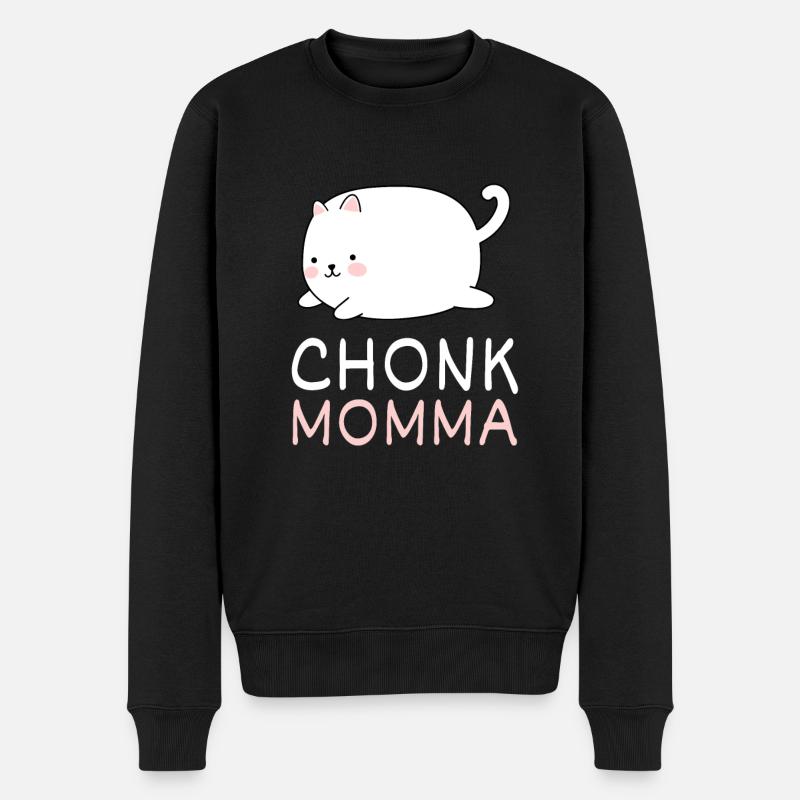 Chonk Cat Obésité - Pull Premium bio Homme - noir