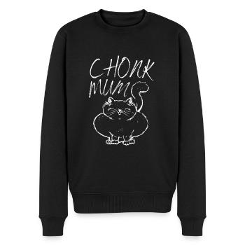 Chonk Cat Obesity - Männer Premium Bio Pullover - Schwarz - Vorne - Nico (187cm)