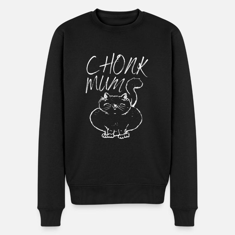 Chonk Cat Obésité - Pull Premium bio Homme - noir