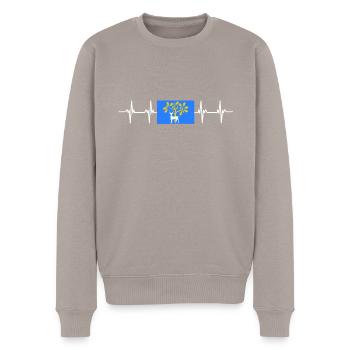 United Kingdom Berkshire Flag - Männer Premium Bio Pullover - Taupe - Vorne - Nico (187cm)