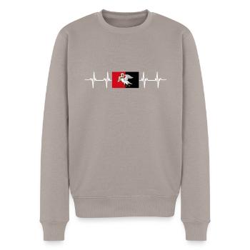 United Kingdom Buckinghamshire Flag - Männer Premium Bio Pullover - Taupe - Vorne - Nico (187cm)