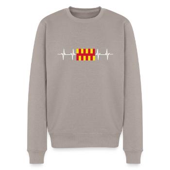 United Kingdom Northumberland Flag - Männer Premium Bio Pullover - Taupe - Vorne - Nico (187cm)