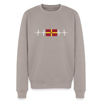 United Kingdom Northamptonshire Flag - Männer Premium Bio Pullover - Taupe - Vorne - Nico (187cm)