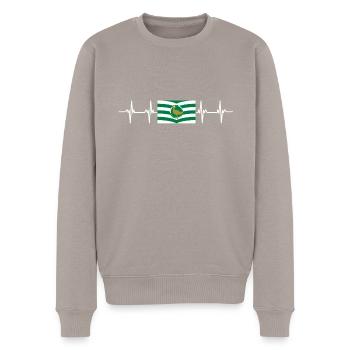 United Kingdom Wiltshire Flag - Männer Premium Bio Pullover - Taupe - Vorne - Nico (187cm)